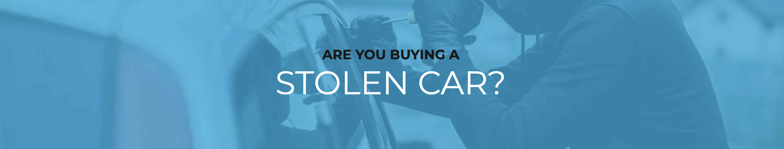 Header- Are You Buying a Stolen Car